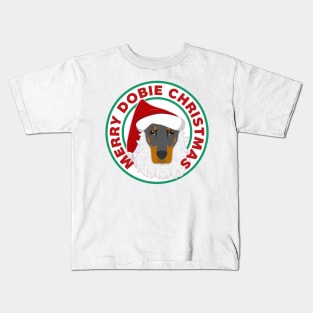 Merry Christmas Doberman Pinscher Kids T-Shirt